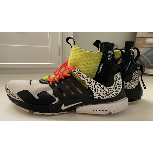 Nike Air Presto Mid x Acronym Men's 11 Dynamic Yellow 2018 - Picture 1 of 8